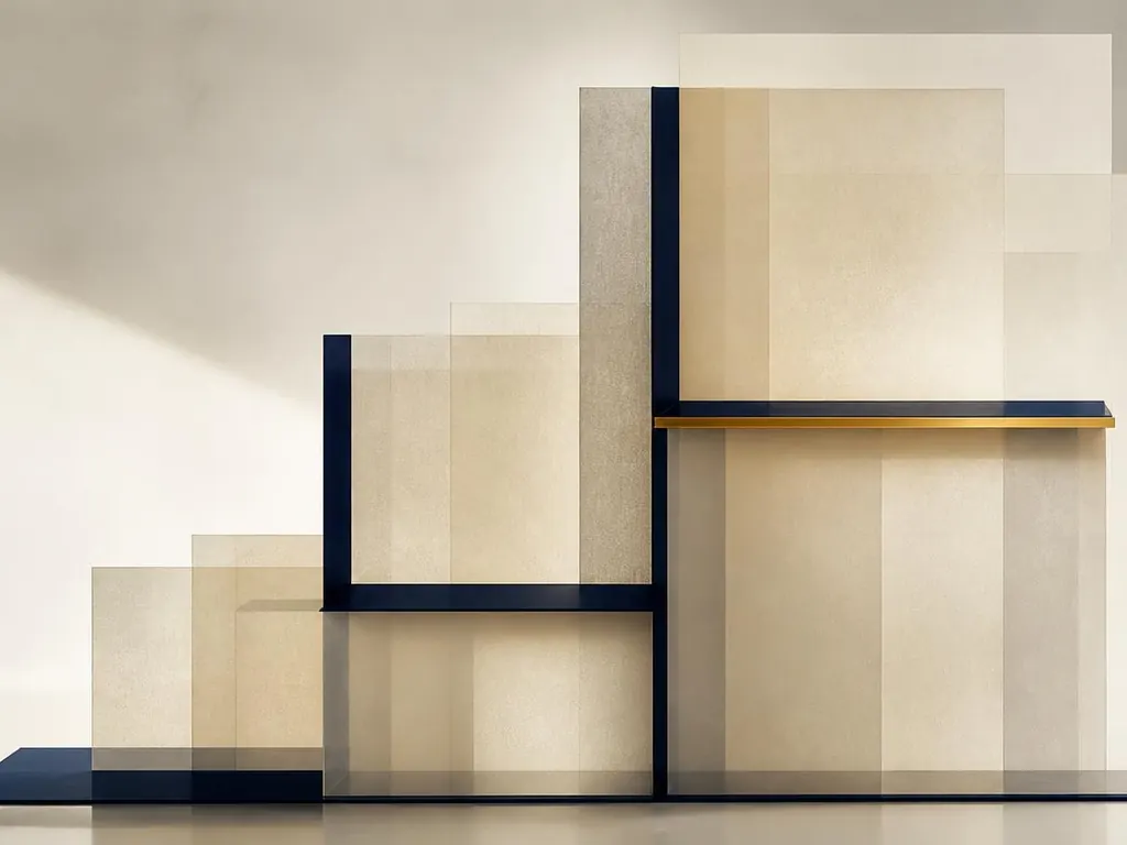 Ascending translucent planes, representing the ecosystem's compounding flywheel